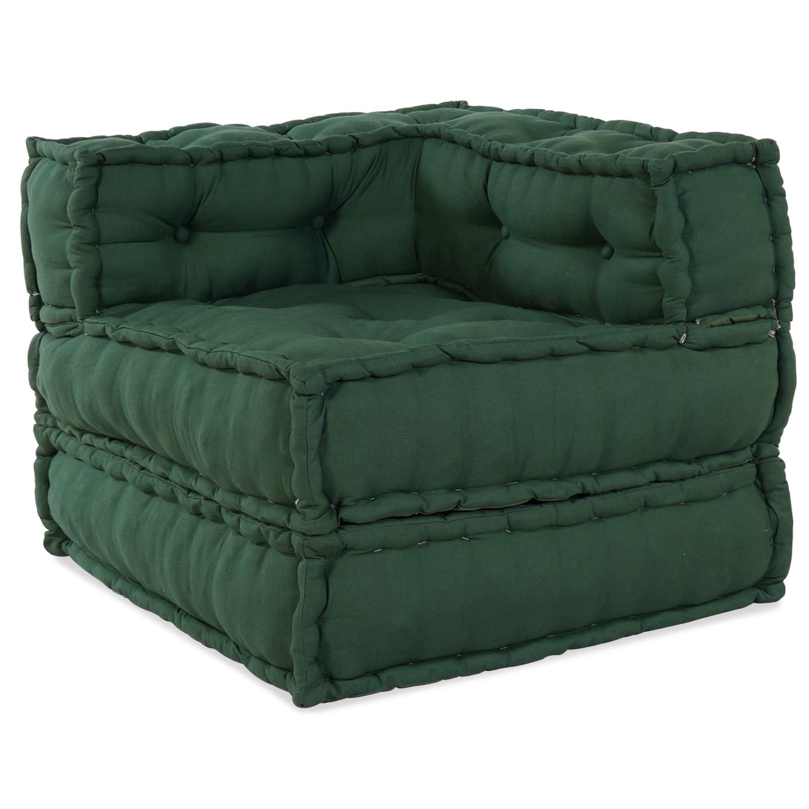 Modulsofa Enhet 2 St Tyg Grön 140 X 70 X 56 Cm