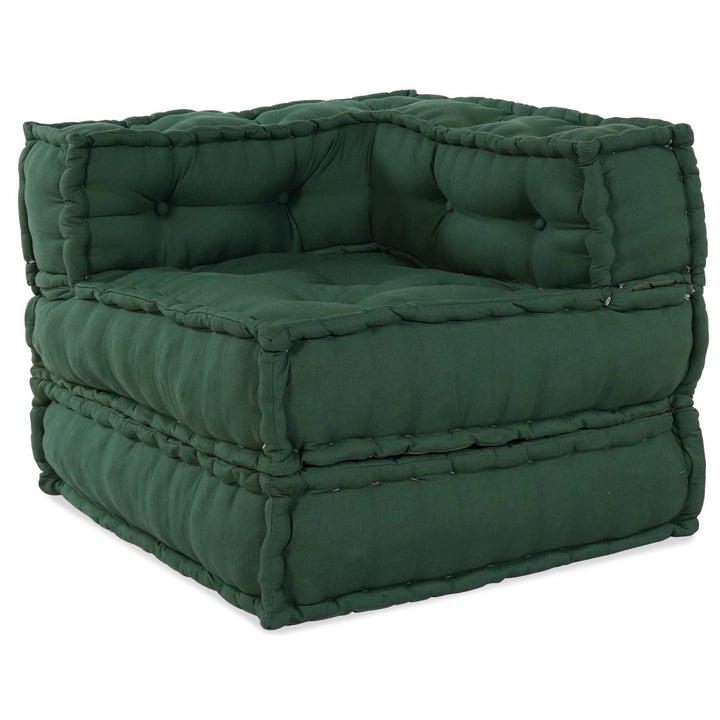 Modulsofa Enhet 2 St Tyg Grön 140 X 70 X 56 Cm