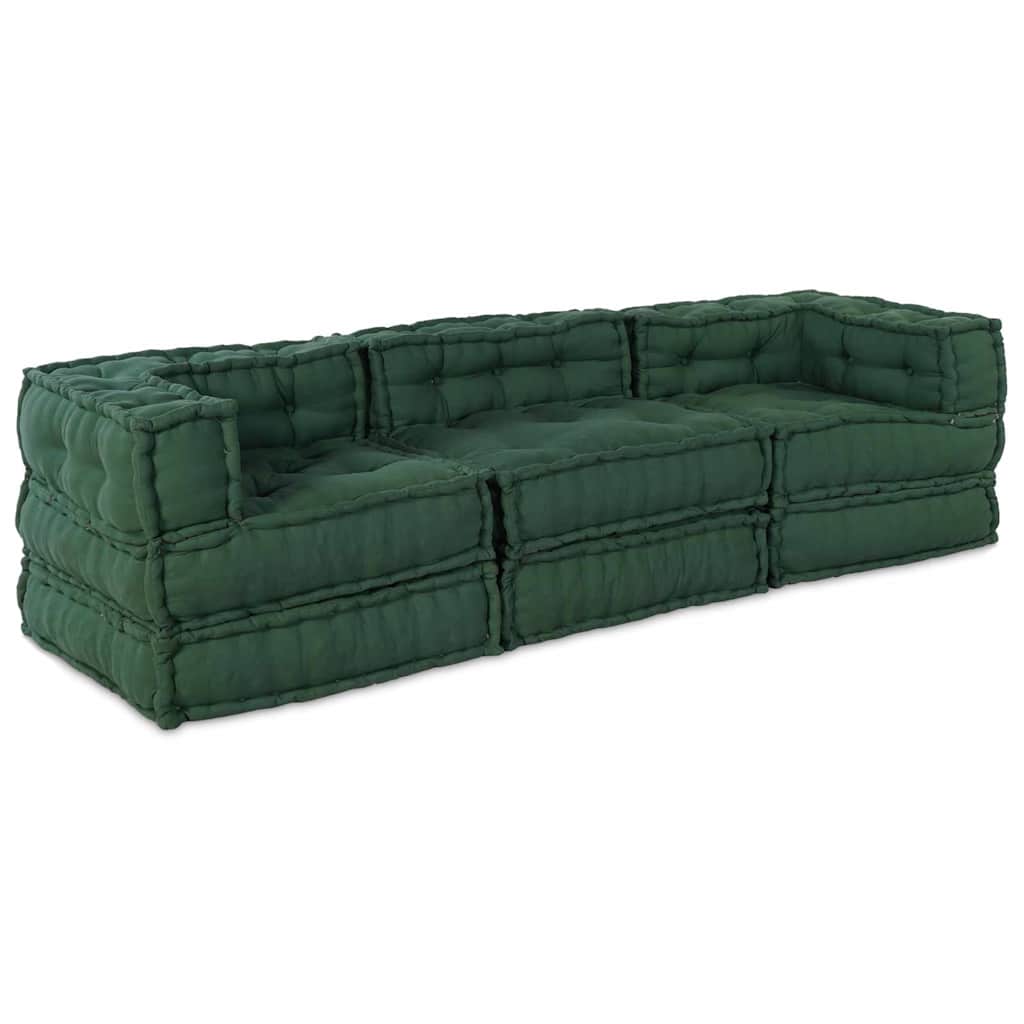 Modulsofa Enhet Tyg Grön 210 X 70 X 56 Cm