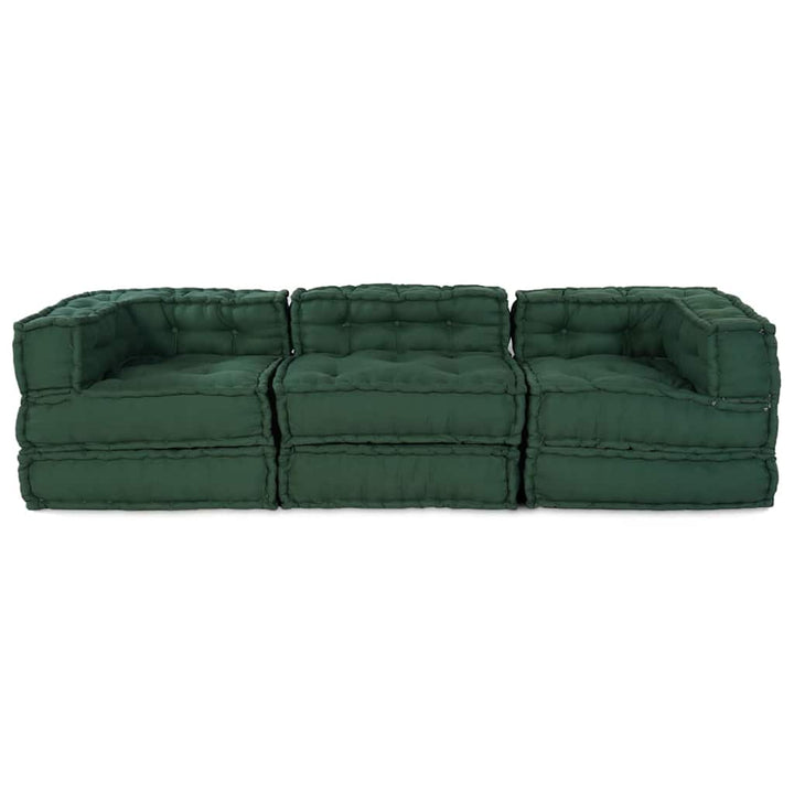 Modulsofa Enhet Tyg Grön 210 X 70 X 56 Cm