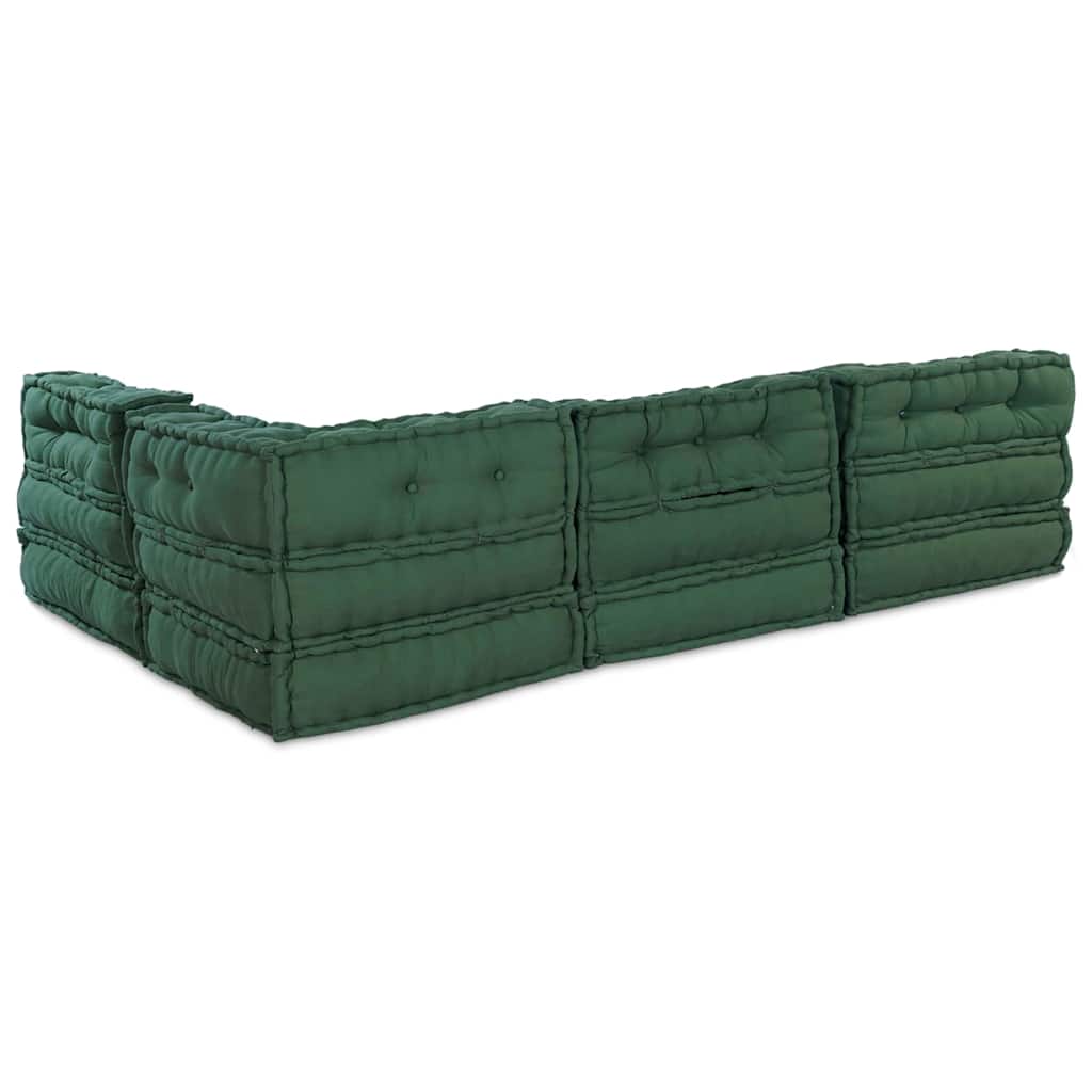Modulsofa Enhet Tyg Grön 210 X 140 X 56 Cm