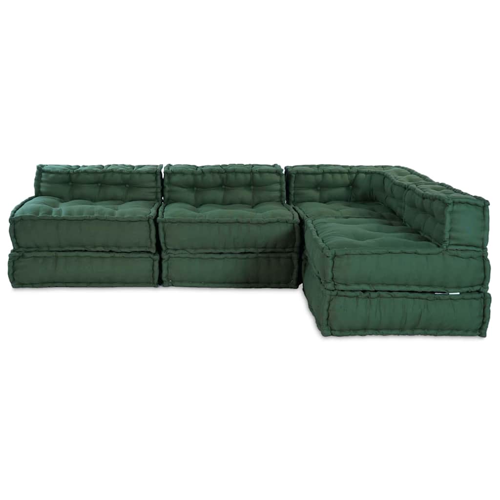 Modulsofa Enhet Tyg Grön 210 X 140 X 56 Cm