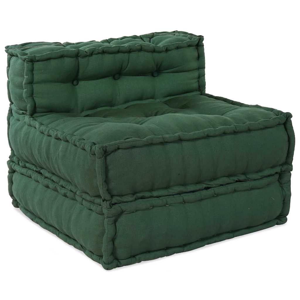 Modulsofa Enhet Tyg Grön 210 X 140 X 56 Cm