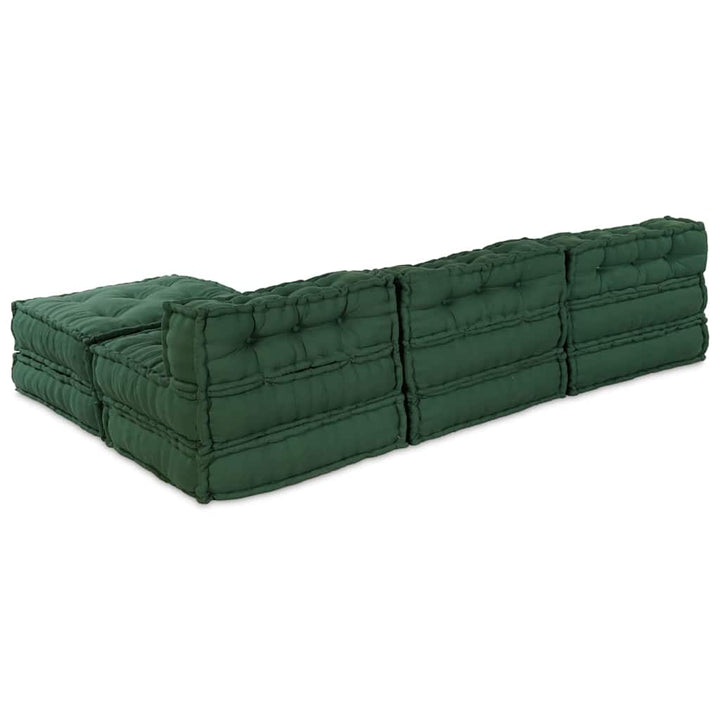 Modulsofa Enhet Tyg Grön 210 X 140 X 56 Cm