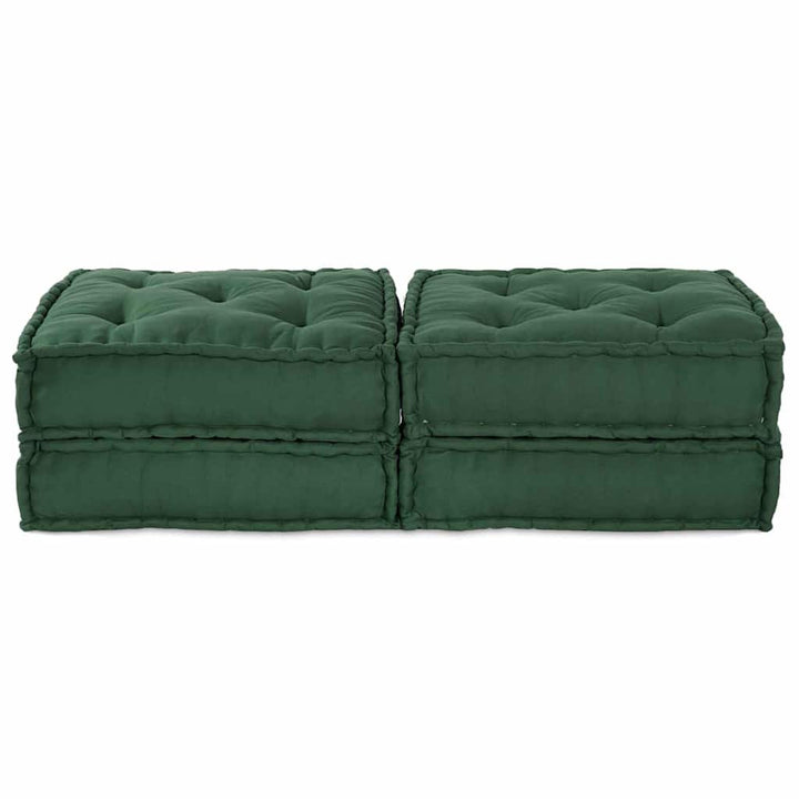 Modulsofa Enhet 2 St Tyg Grön 140 X 70 X 36 Cm