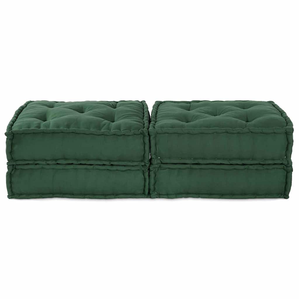 Modulsofa Enhet 2 St Tyg Grön 140 X 70 X 36 Cm