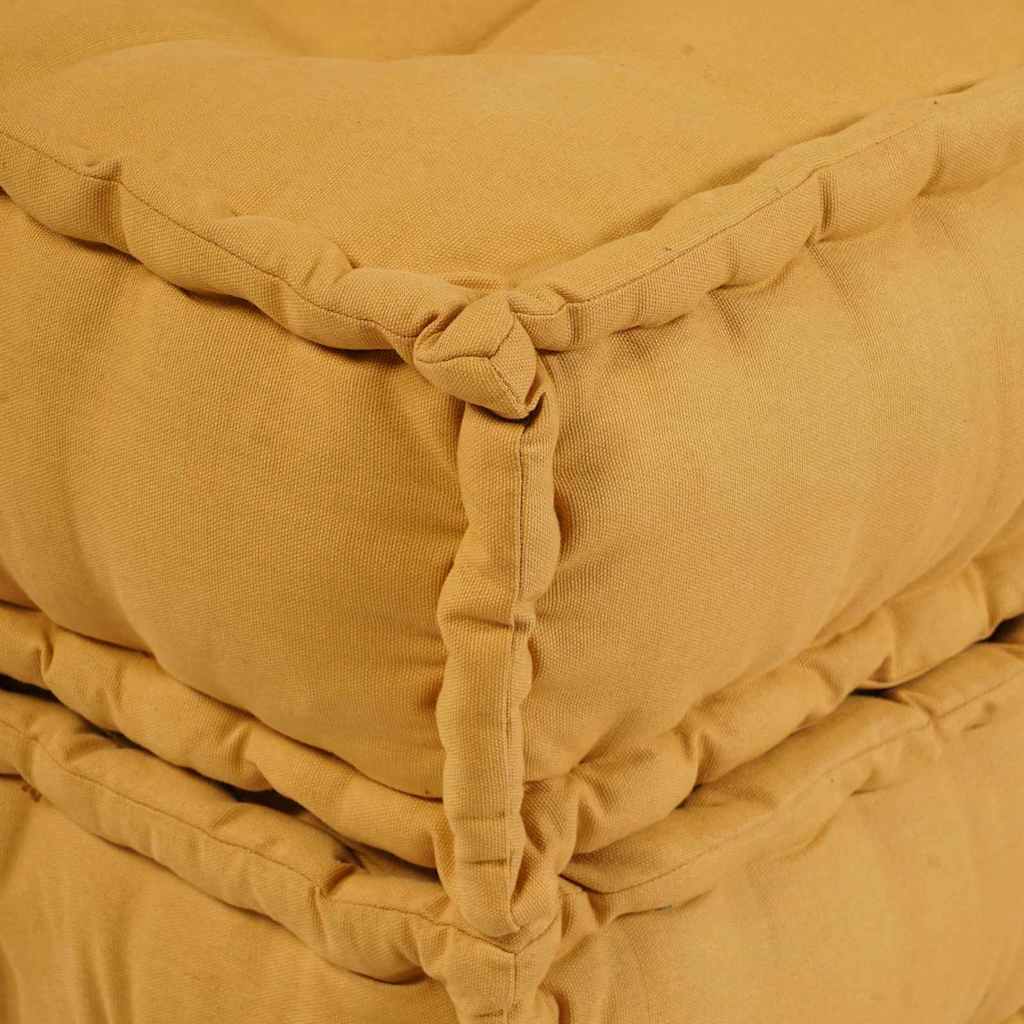 Modulsofa Enhet 2 St Tyg Gul 140 X 70 X 56 Cm