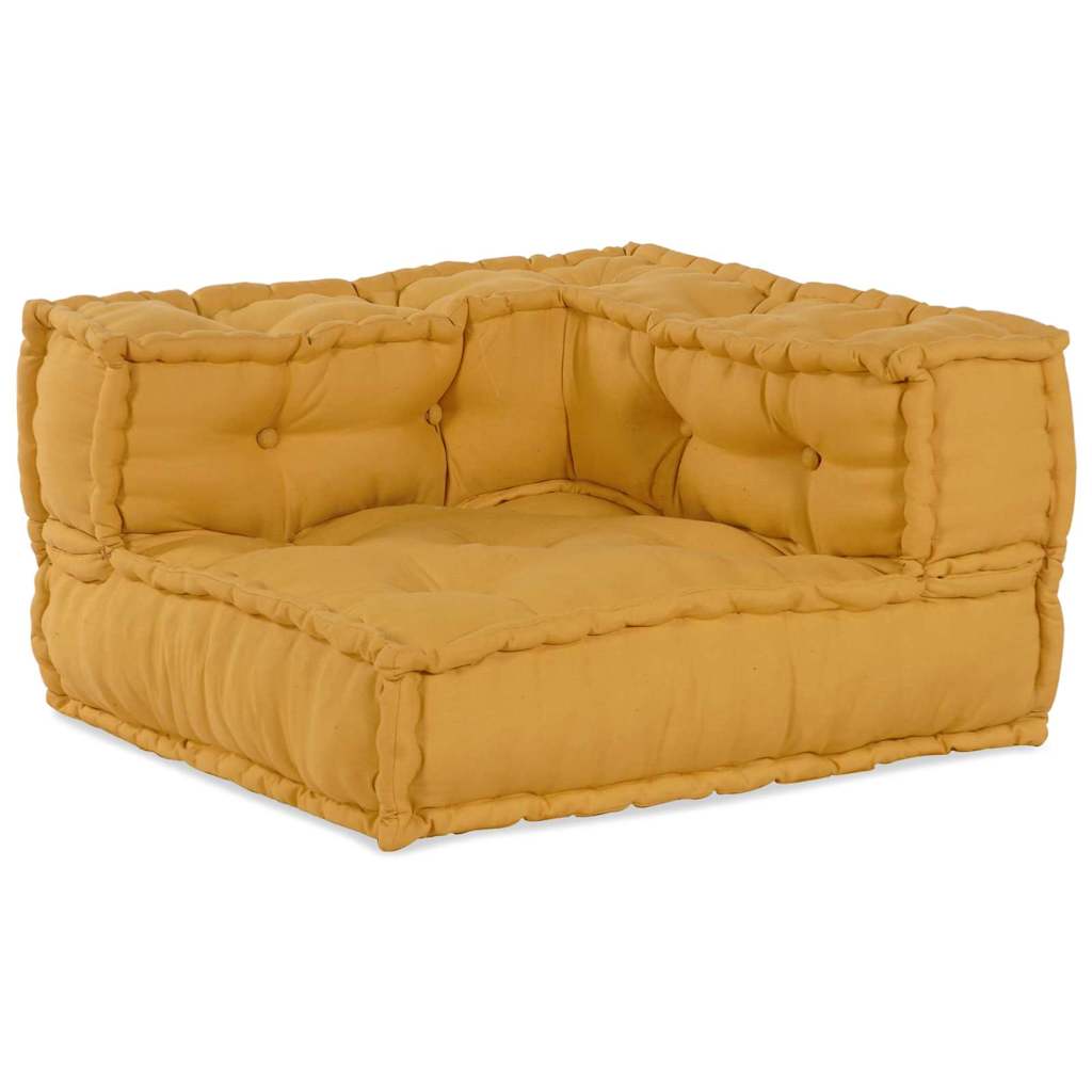 Modulsofa Enhet 2 St Tyg Gul 140 X 70 X 56 Cm