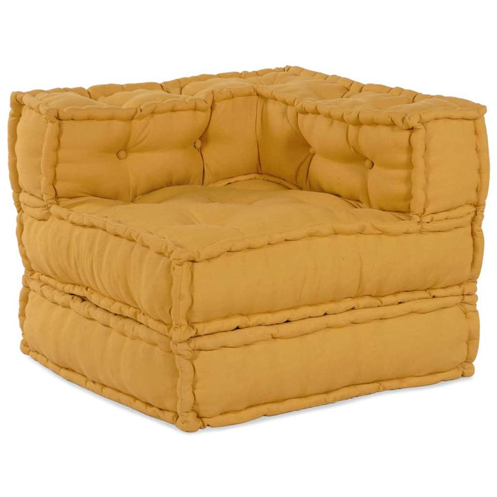 Modulsofa Enhet 2 St Tyg Gul 140 X 70 X 56 Cm