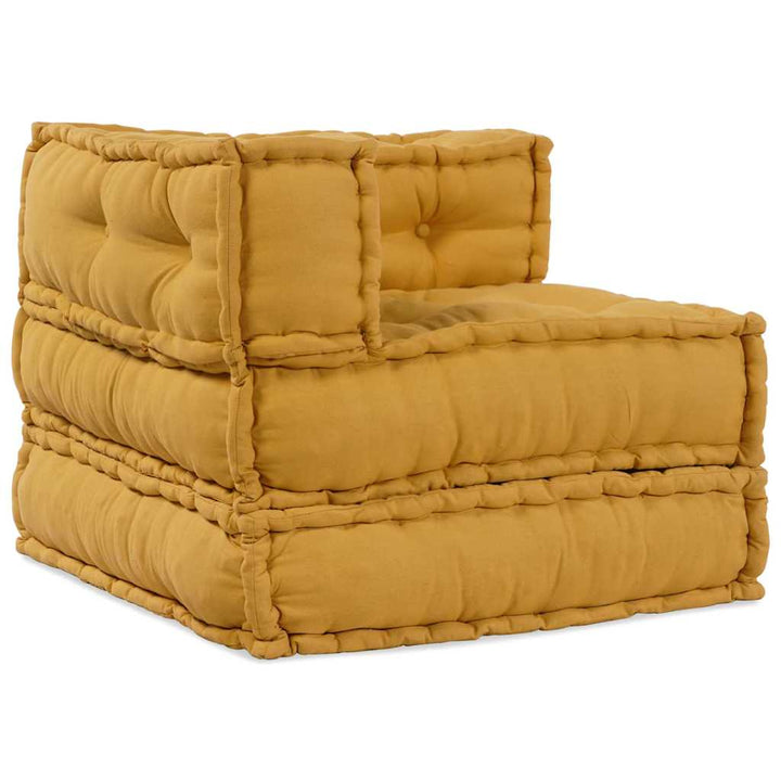 Modulsofa Enhet 2 St Tyg Gul 140 X 70 X 56 Cm
