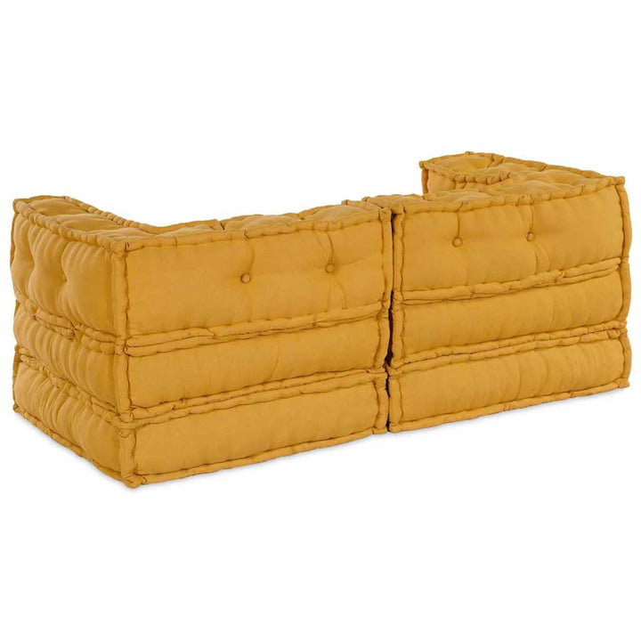 Modulsofa Enhet 2 St Tyg Gul 140 X 70 X 56 Cm