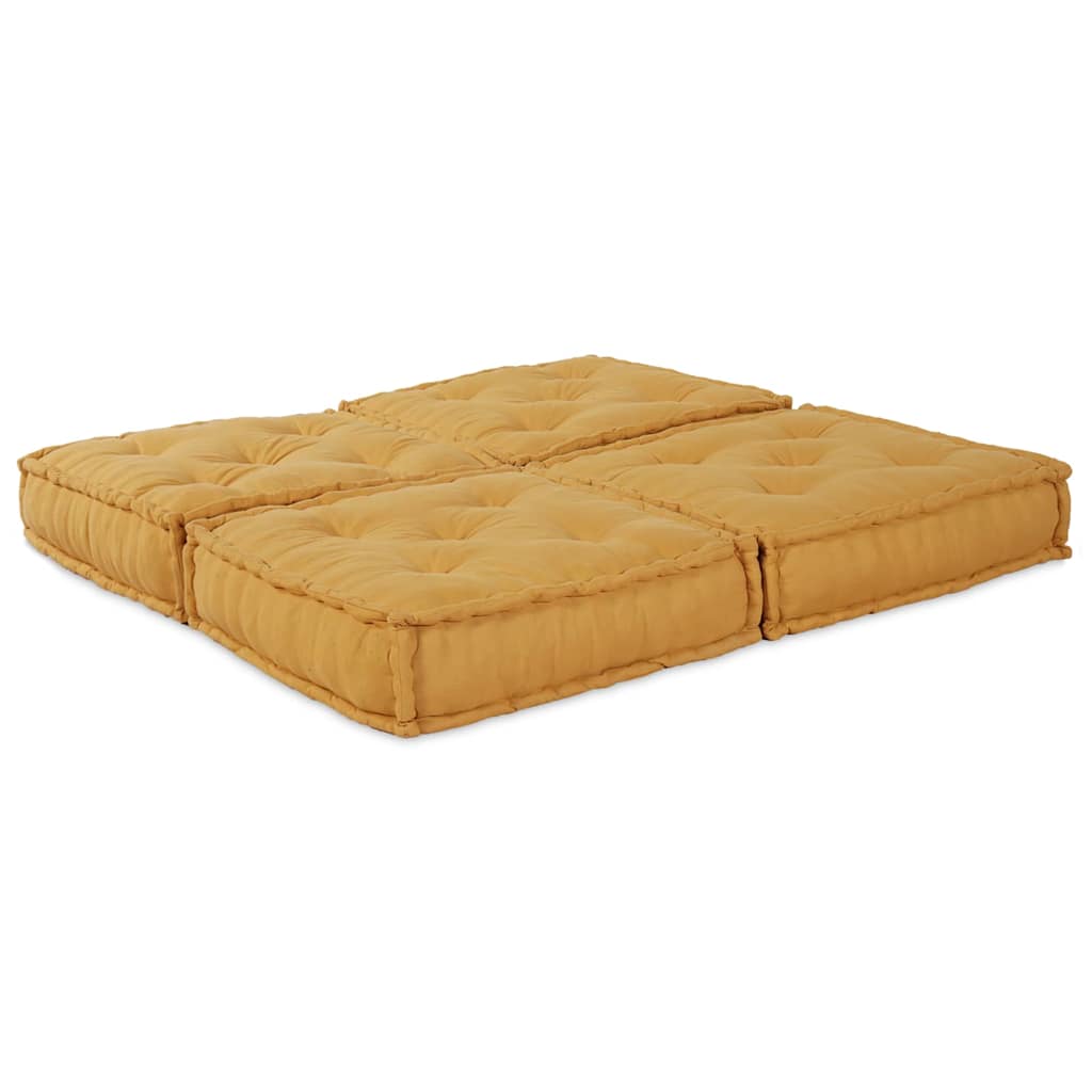 Modulsofa Enhet 2 Pcs Gul 140 X 70 X 36 Cm Tyg
