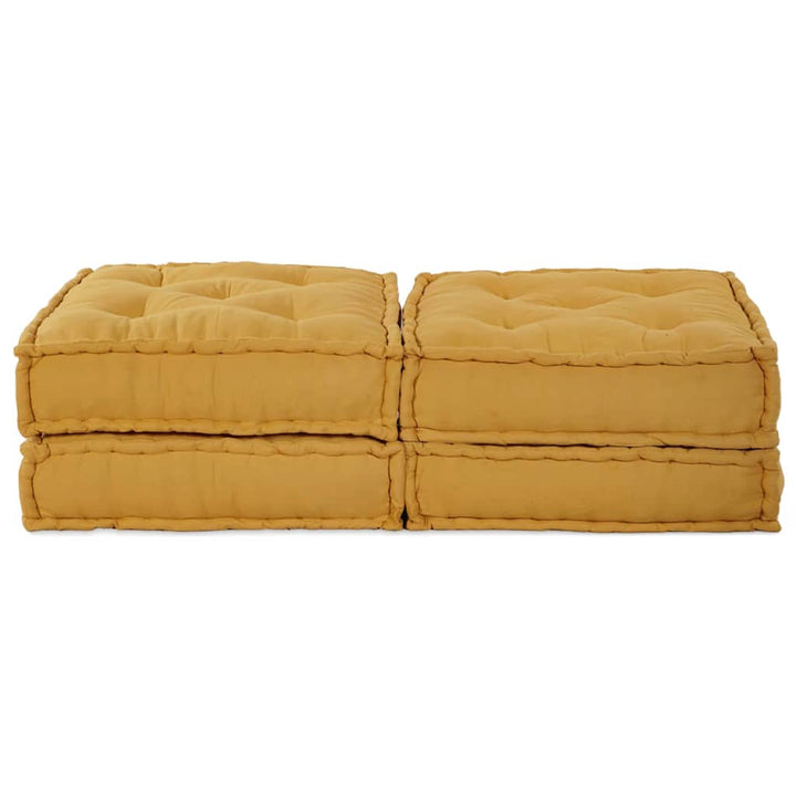 Modulsofa Enhet 2 Pcs Gul 140 X 70 X 36 Cm Tyg