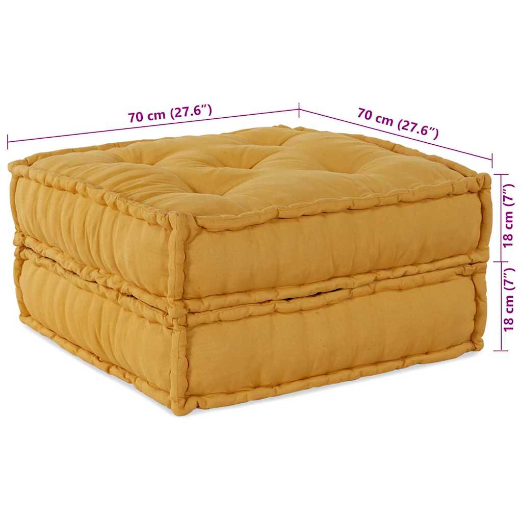 Modulsofa Enhet 2 Pcs Gul 140 X 70 X 36 Cm Tyg