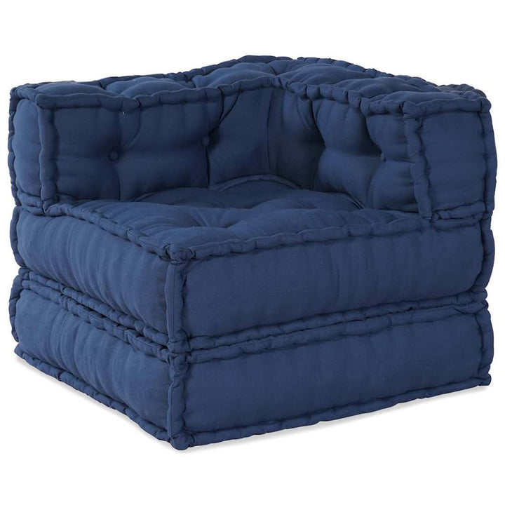 Modulsofa Enhet 2 St Tyg Indigo 140 X 70 X 56 Cm