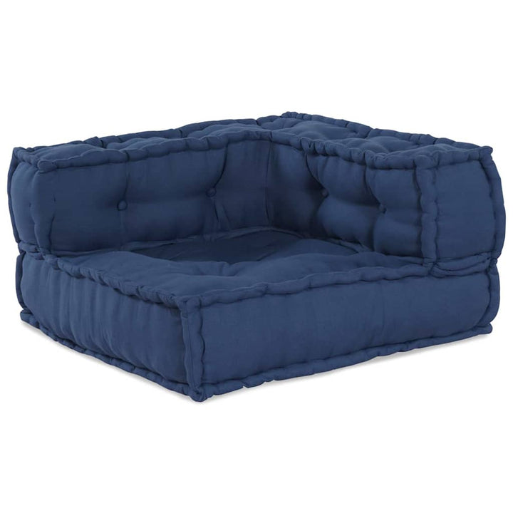 Modulsofa Enhet 2 St Tyg Indigo 140 X 70 X 56 Cm