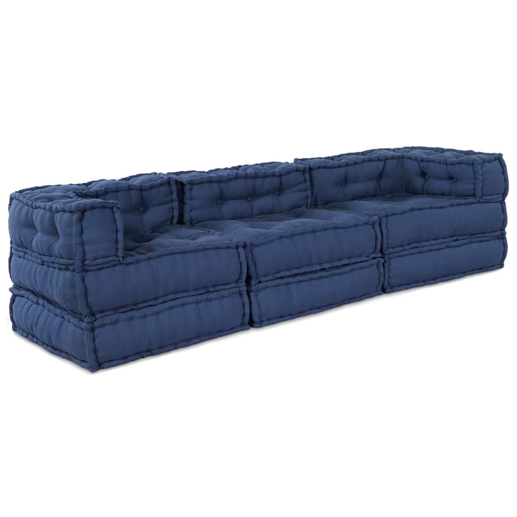 Modulsofa Enhet Tyg Indigo 210 X 70 X 56 Cm