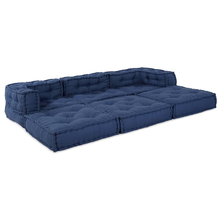 Modulsofa Enhet Tyg Indigo 210 X 70 X 56 Cm