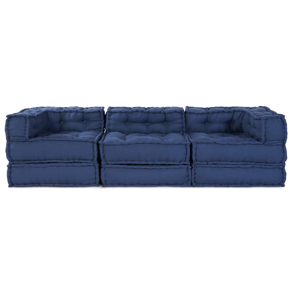 Modulsofa Enhet Tyg Indigo 210 X 70 X 56 Cm