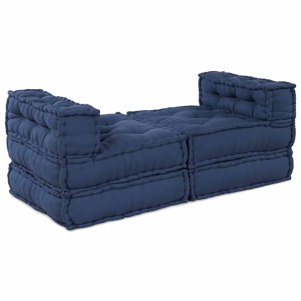 Modulsofa Enhet Tyg Indigo 210 X 140 X 56 Cm