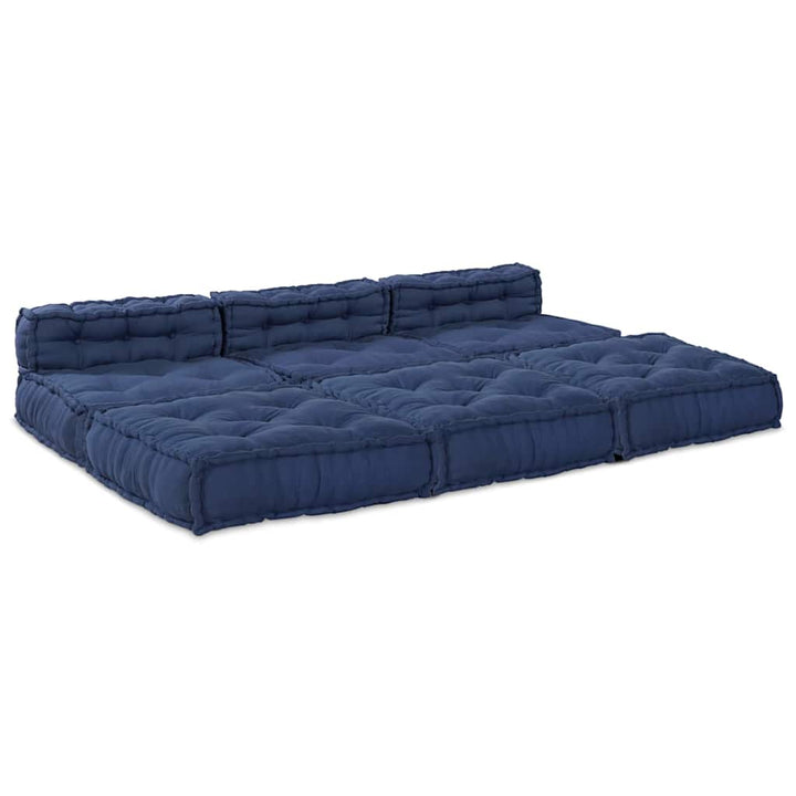 Modulsofa Enhet Tyg Indigo 210 X 140 X 56 Cm