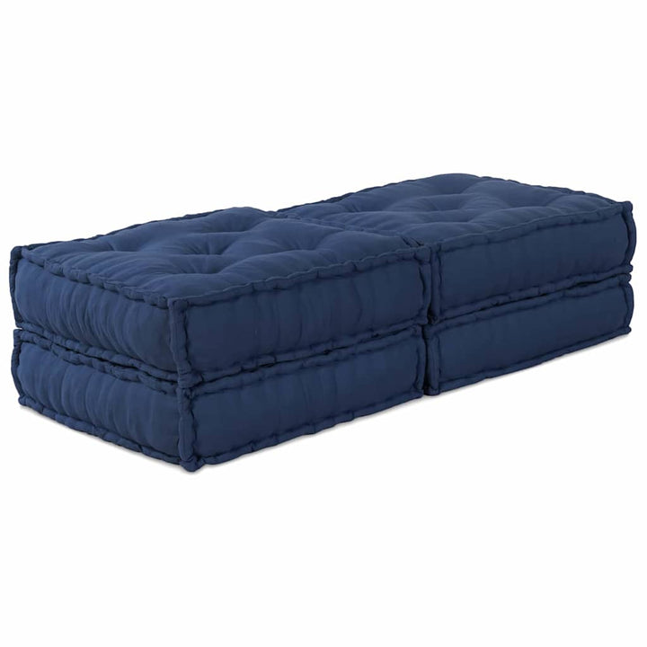 Modulsofa Enhet 2 St Tyg Indigo 140 X 70 X 36 Cm