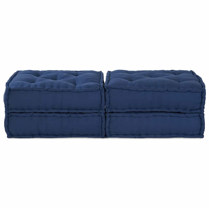Modulsofa Enhet 2 St Tyg Indigo 140 X 70 X 36 Cm