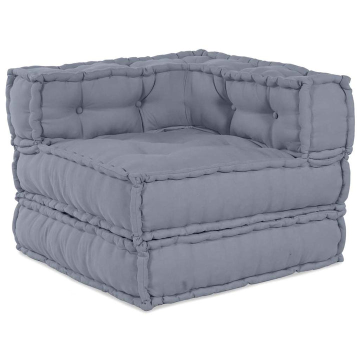 Modulsofa Enhet 2 St Tyg Grå 140 X 70 X 56 Cm