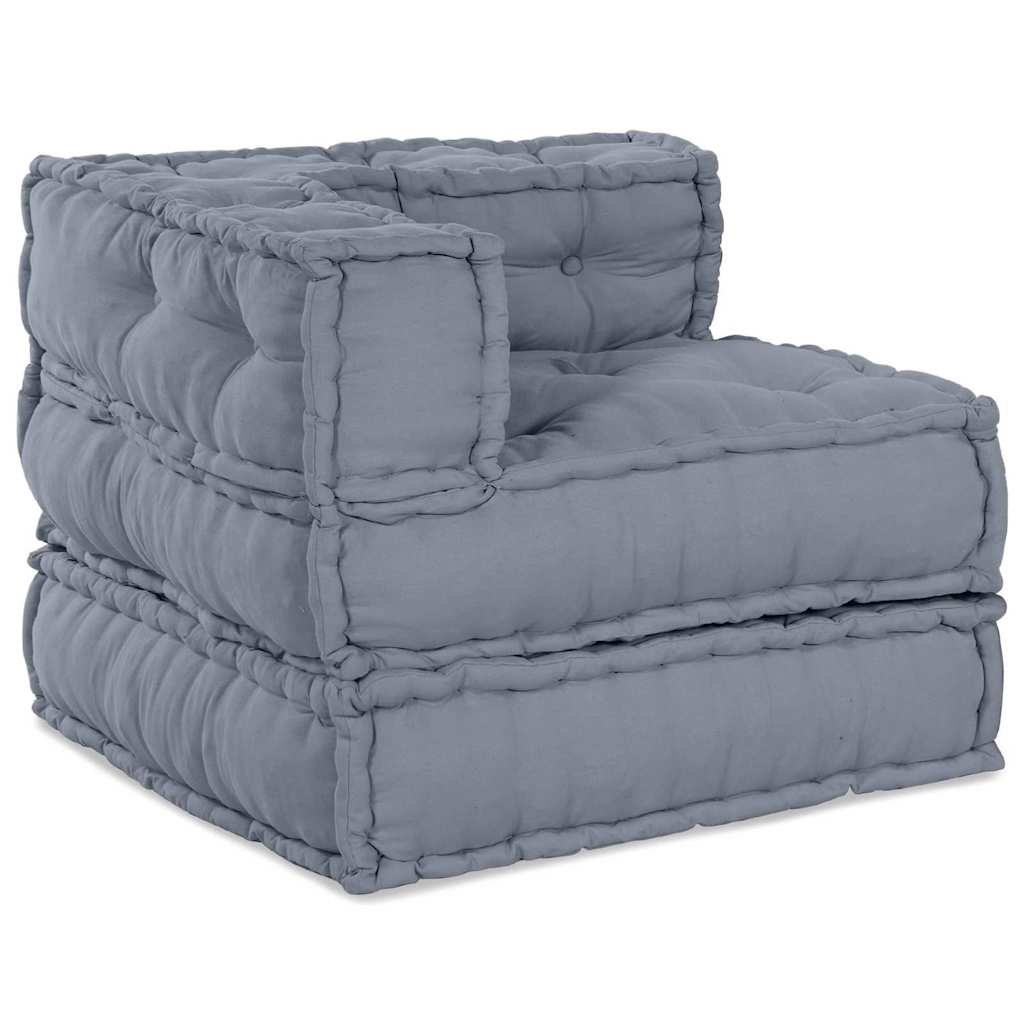 Modulsofa Enhet Tyg Grå 210 X 70 X 56 Cm