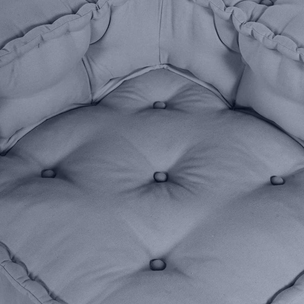 Modulsofa Enhet Tyg Grå 210 X 140 X 56 Cm