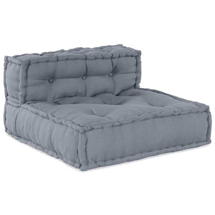 Modulsofa Enhet Tyg Grå 210 X 140 X 56 Cm