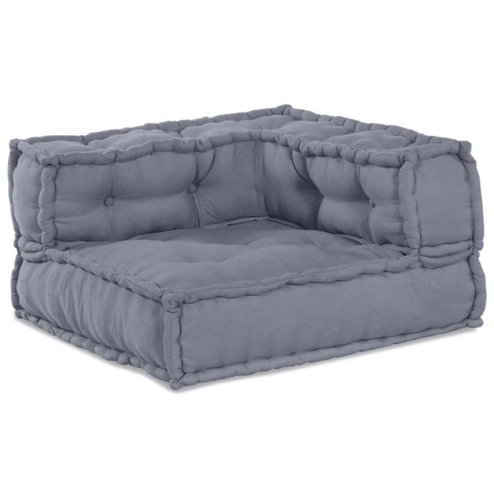 Modulsofa Enhet Tyg Grå 210 X 140 X 56 Cm