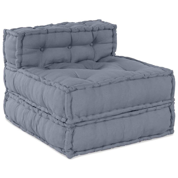 Modulsofa Enhet Tyg Grå 210 X 140 X 56 Cm