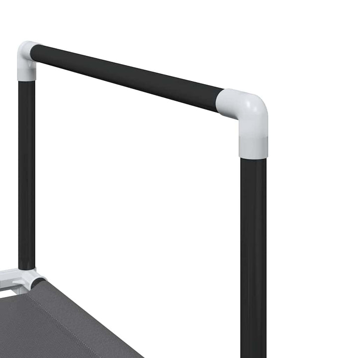 Skohylla 8 Hyllor Svart Fiberduk
