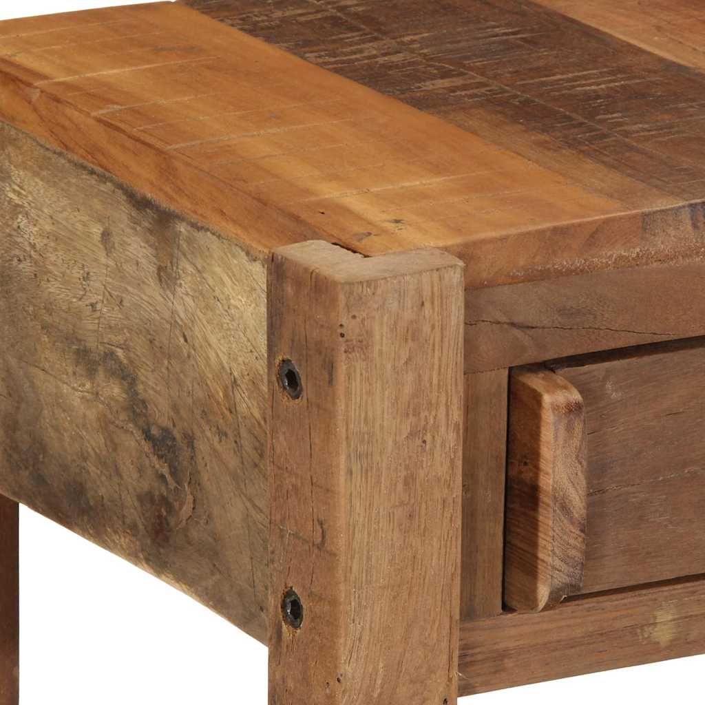Konsolbord Brun 107 X 33 X 76 Cm Solid Återvunnen Trä