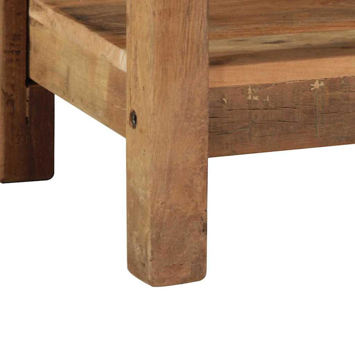 Konsolbord Brun 107 X 33 X 76 Cm Solid Återvunnen Trä