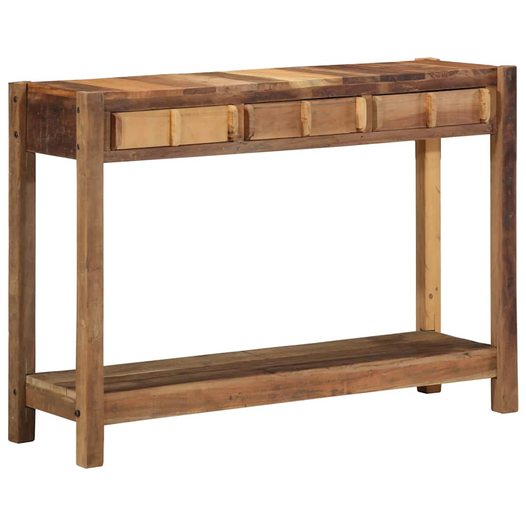 Konsolbord Brun 107 X 33 X 76 Cm Solid Återvunnen Trä