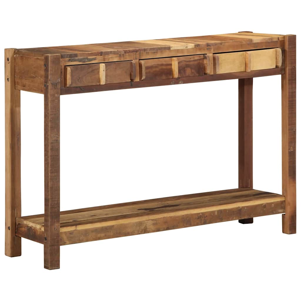 Konsolbord Brun 107 X 33 X 76 Cm Solid Återvunnen Trä