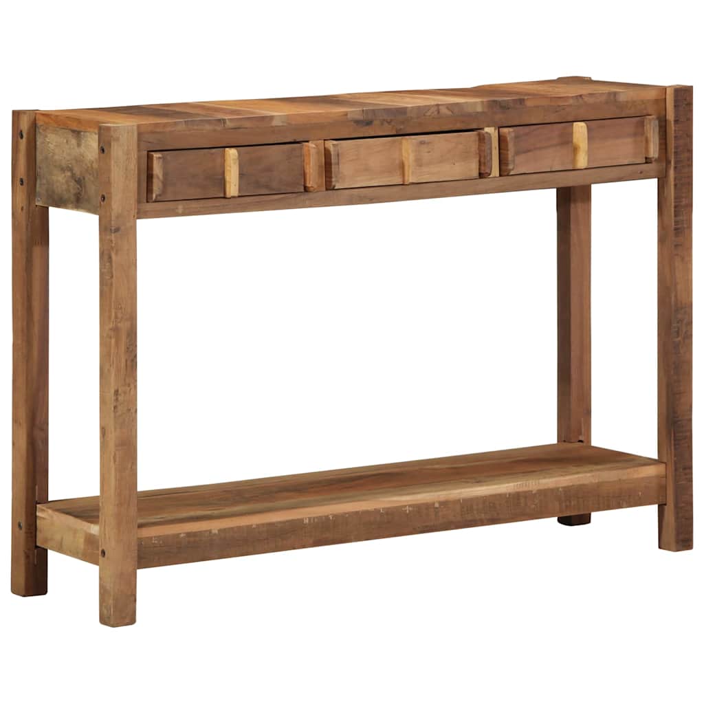 Konsolbord Brun 107 X 33 X 76 Cm Solid Återvunnen Trä