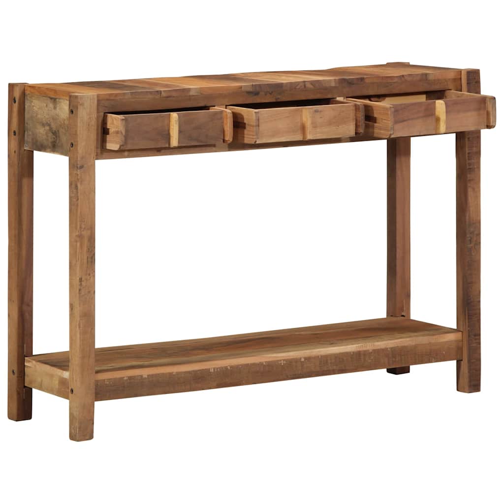 Konsolbord Brun 107 X 33 X 76 Cm Solid Återvunnen Trä