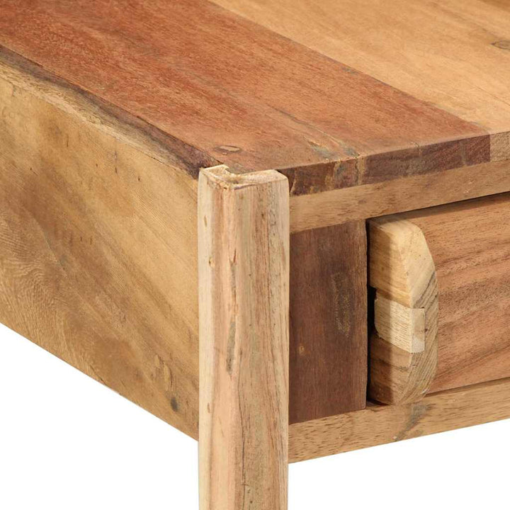 Sidobord Med Låda Brun 43 X 32 X 46 Cm Solid Återvunnen Trä