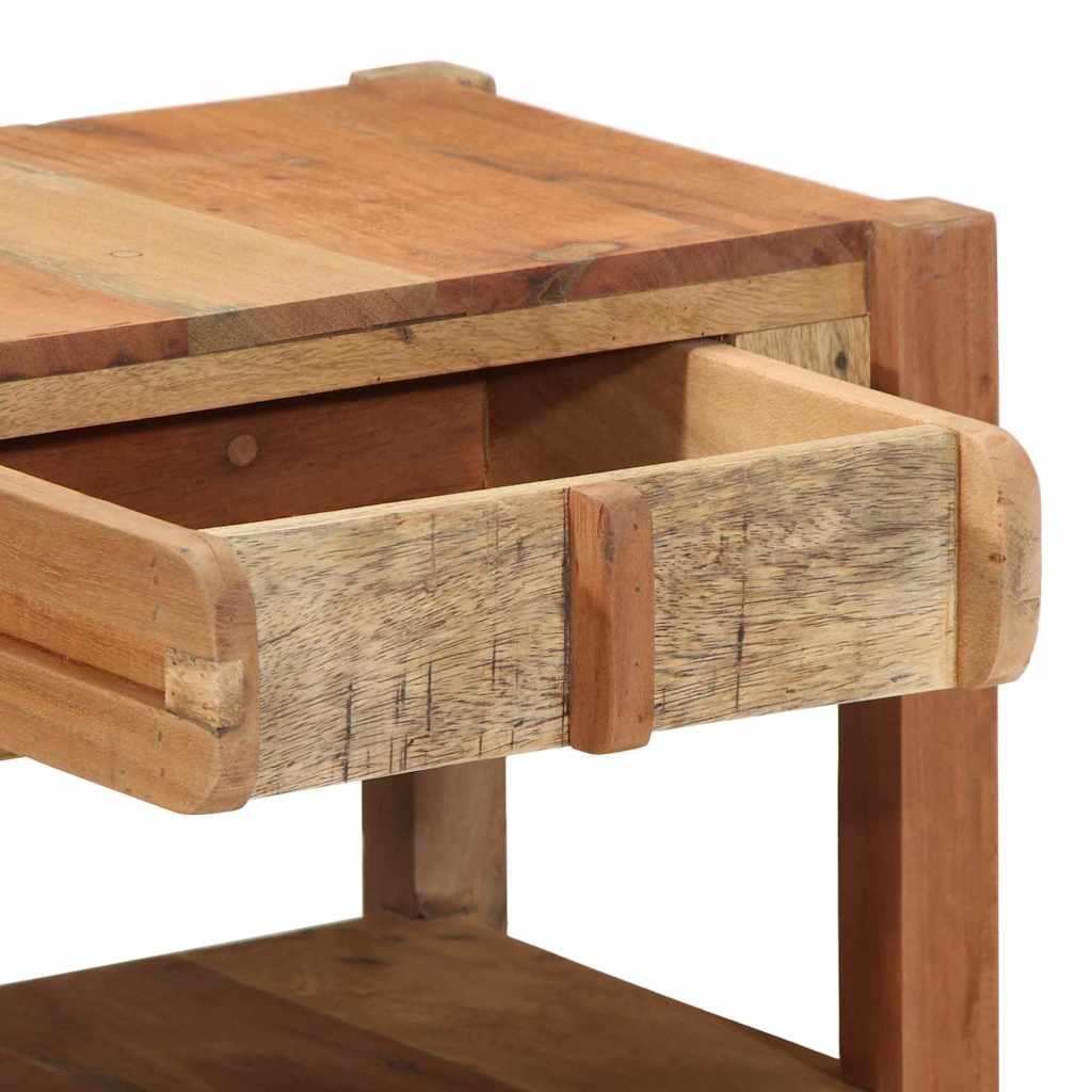 Tv-Skåp Med Låda Brun 83 X 33 X 46 Cm Solid Återvunnen Trä