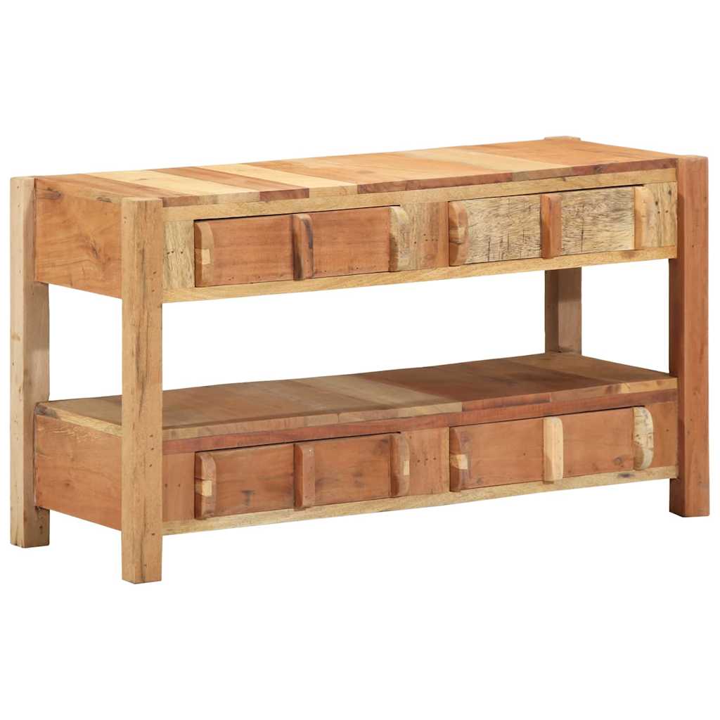 Tv-Skåp Med Låda Brun 83 X 33 X 46 Cm Solid Återvunnen Trä