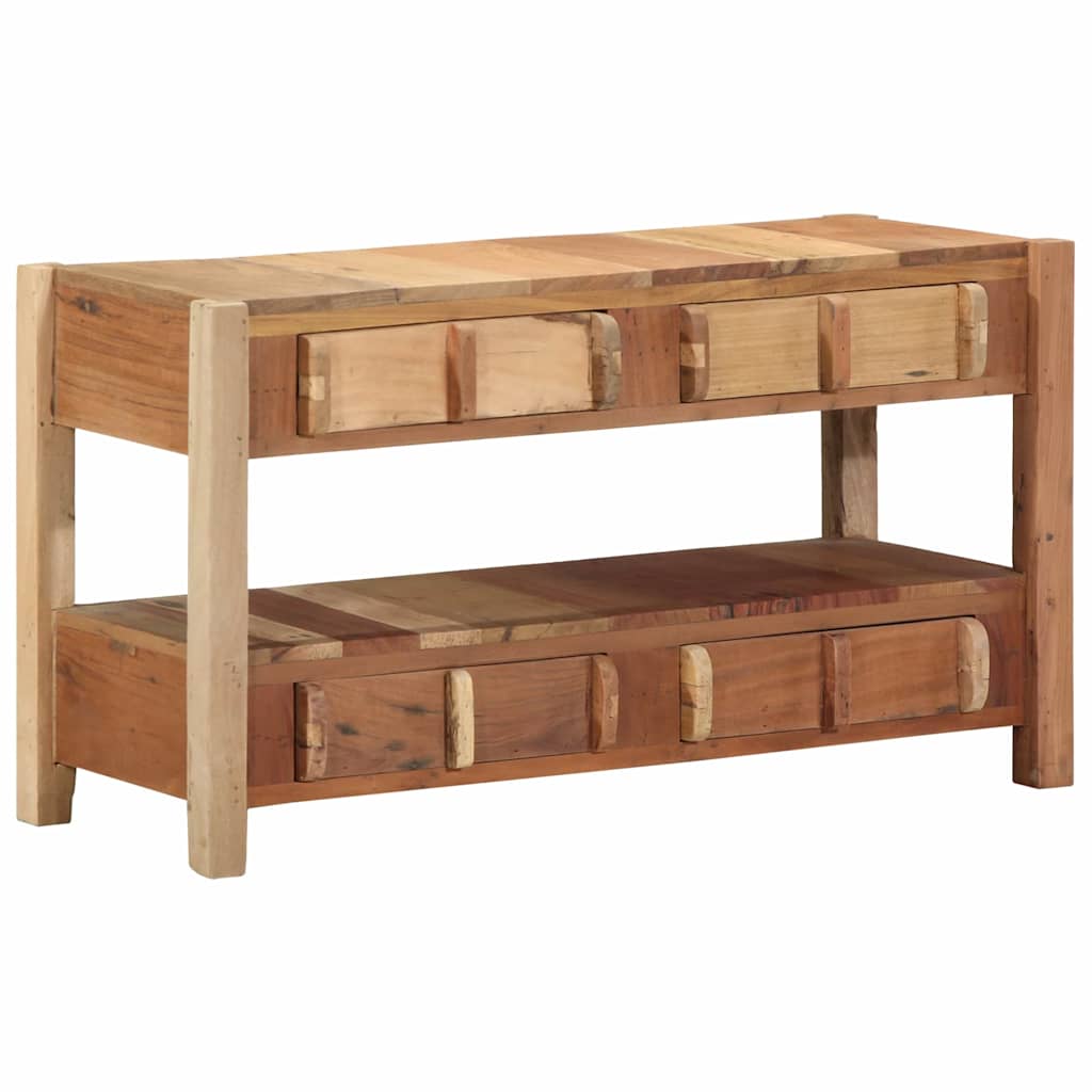 Tv-Skåp Med Låda Brun 83 X 33 X 46 Cm Solid Återvunnen Trä