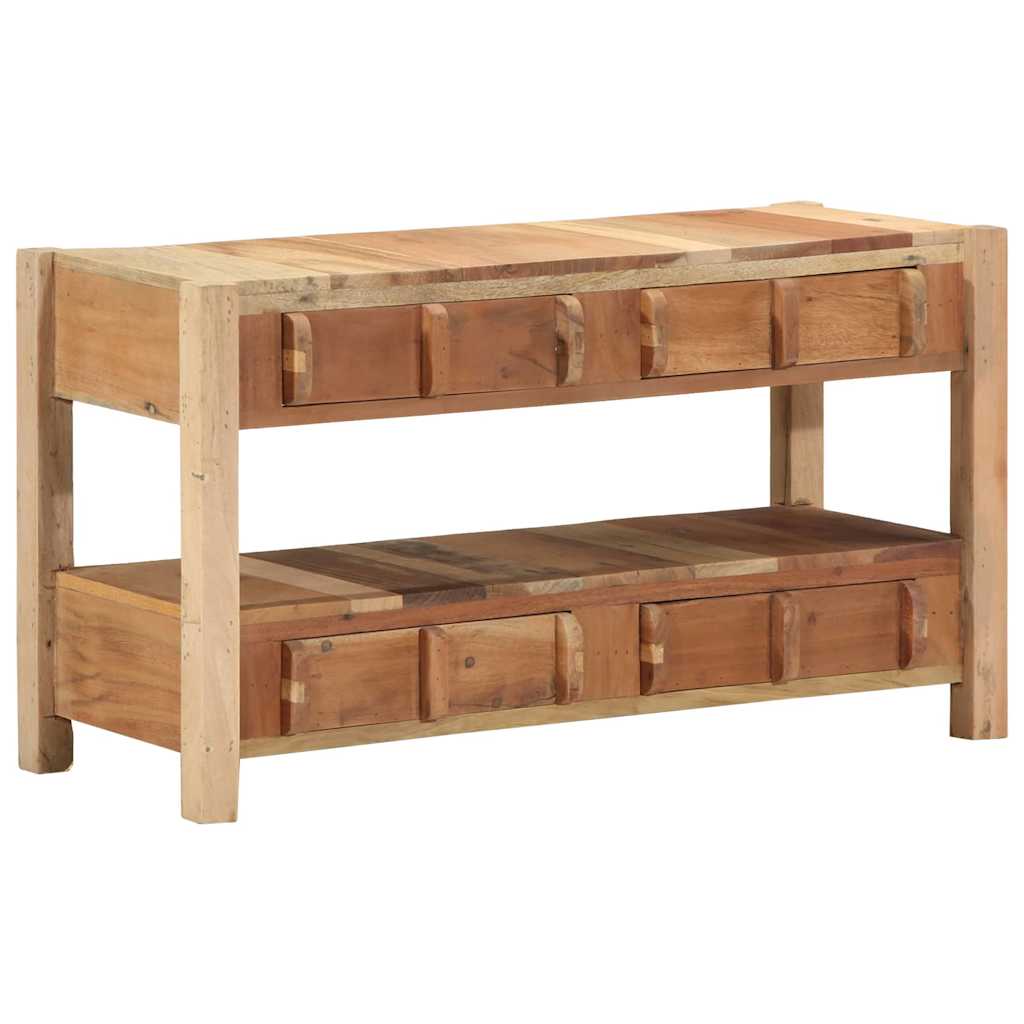 Tv-Skåp Med Låda Brun 83 X 33 X 46 Cm Solid Återvunnen Trä