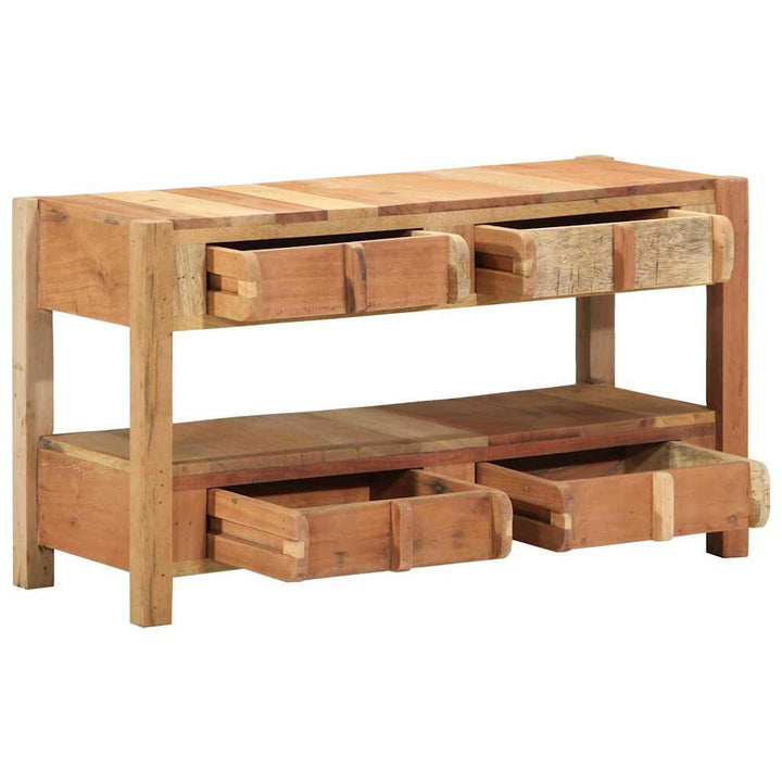 Tv-Skåp Med Låda Brun 83 X 33 X 46 Cm Solid Återvunnen Trä