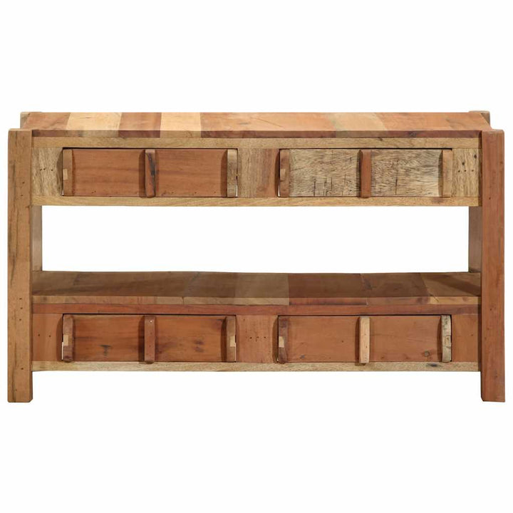 Tv-Skåp Med Låda Brun 83 X 33 X 46 Cm Solid Återvunnen Trä