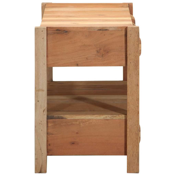 Tv-Skåp Med Låda Brun 83 X 33 X 46 Cm Solid Återvunnen Trä