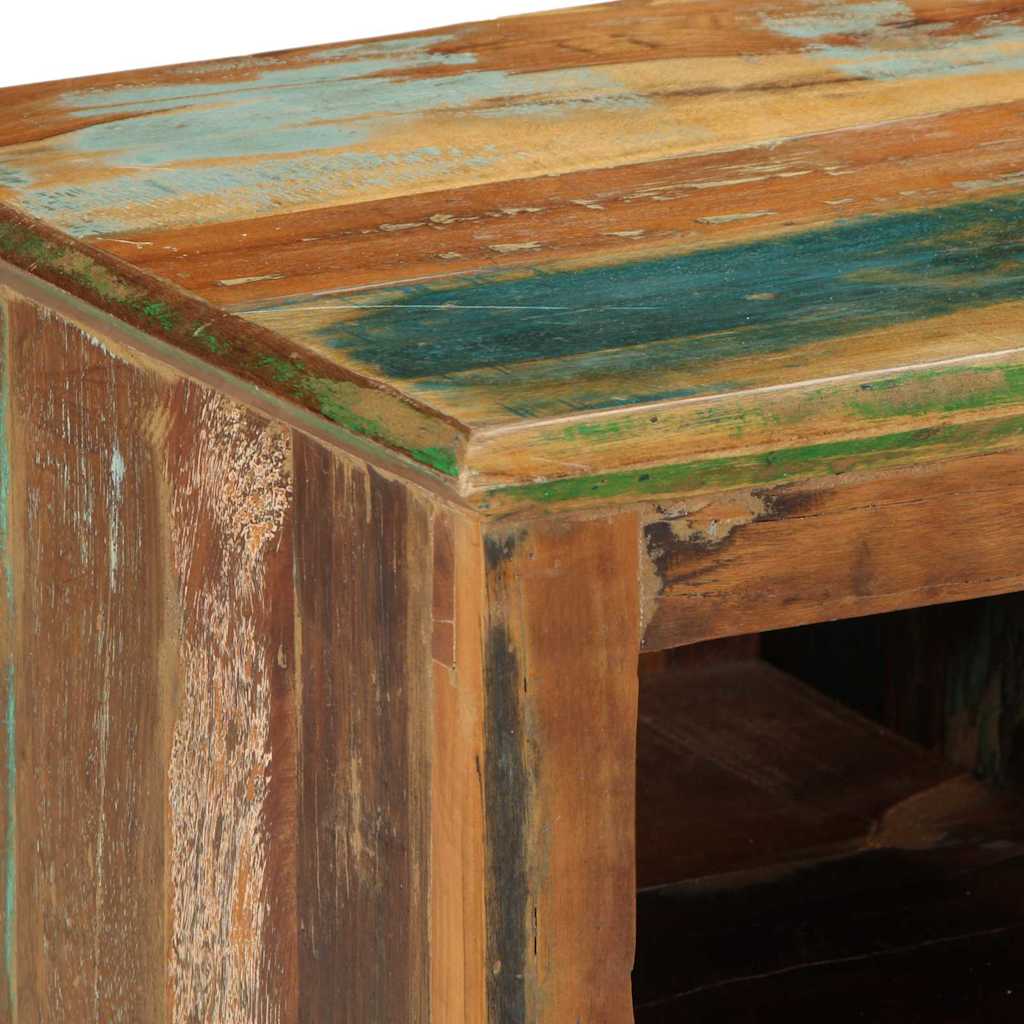 Skoskåp 110 X 35 X 40 Cm Solid Återvunnen Trä Brun