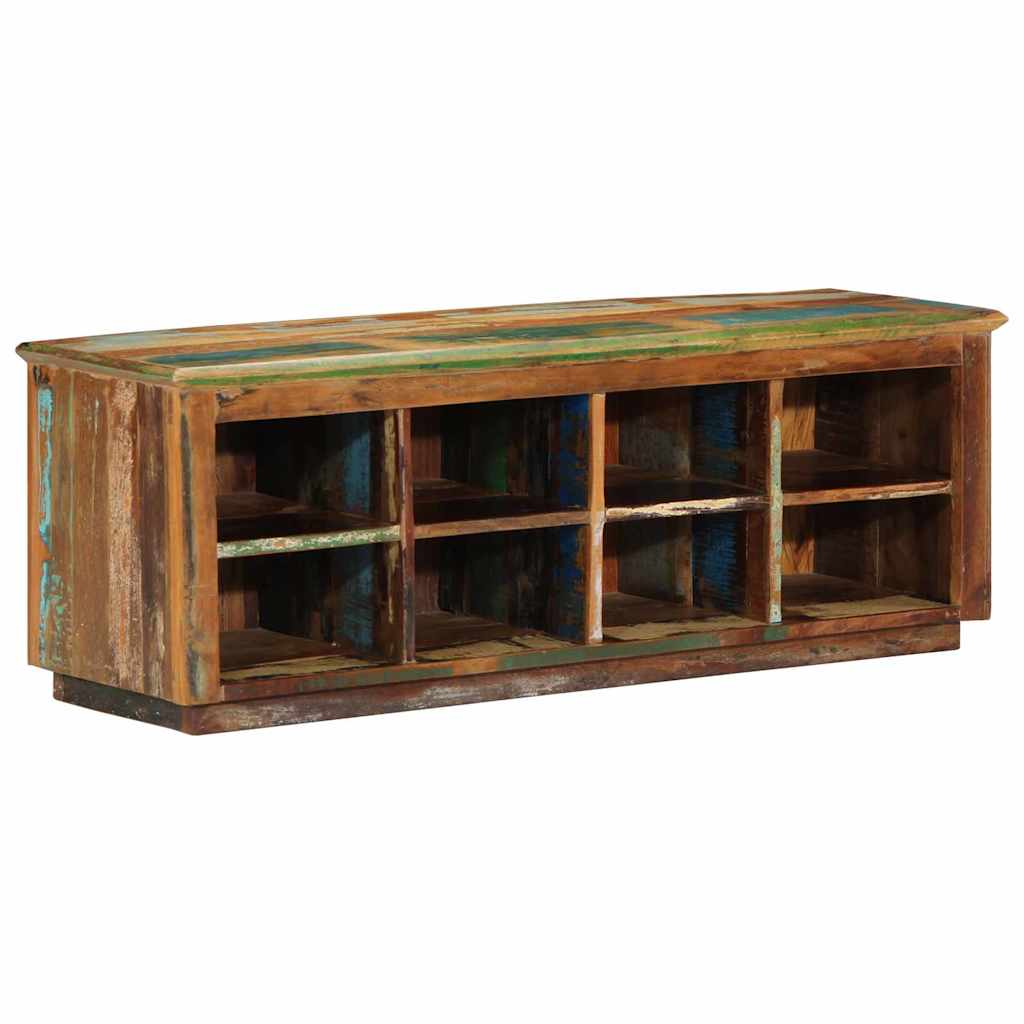 Skoskåp 110 X 35 X 40 Cm Solid Återvunnen Trä Brun
